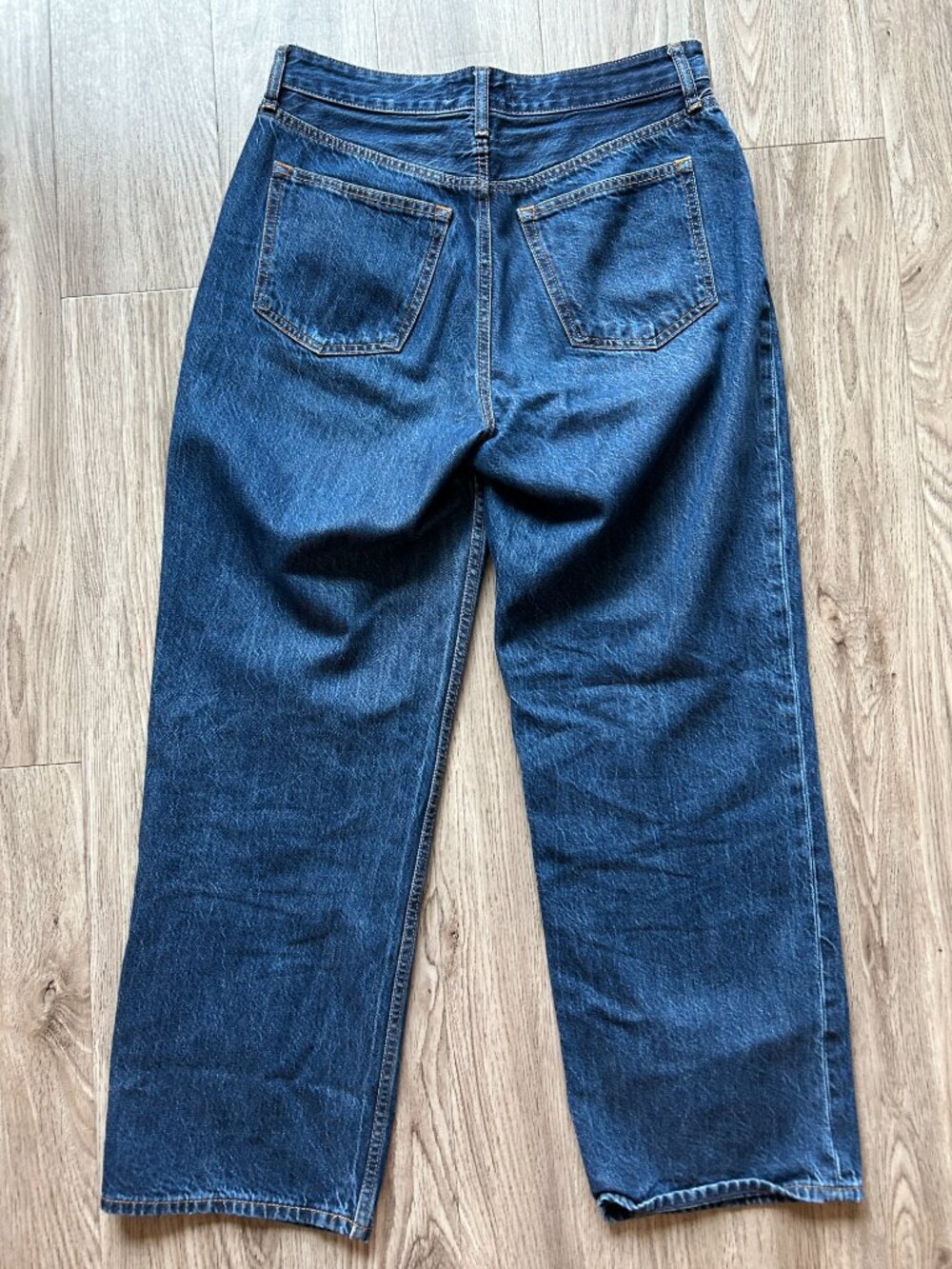 Abercrombie & Fitch The Loose High Rise Wide Leg Jean Curve Love Dark Wash Sz 6 - Picture 8 of 9